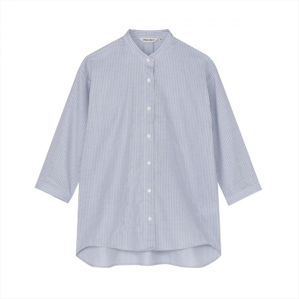 【Pitta Re:)】ふわっとガーゼシャツ オーバーシルエット 七分袖 綿100% レディース カジュアルシャツ