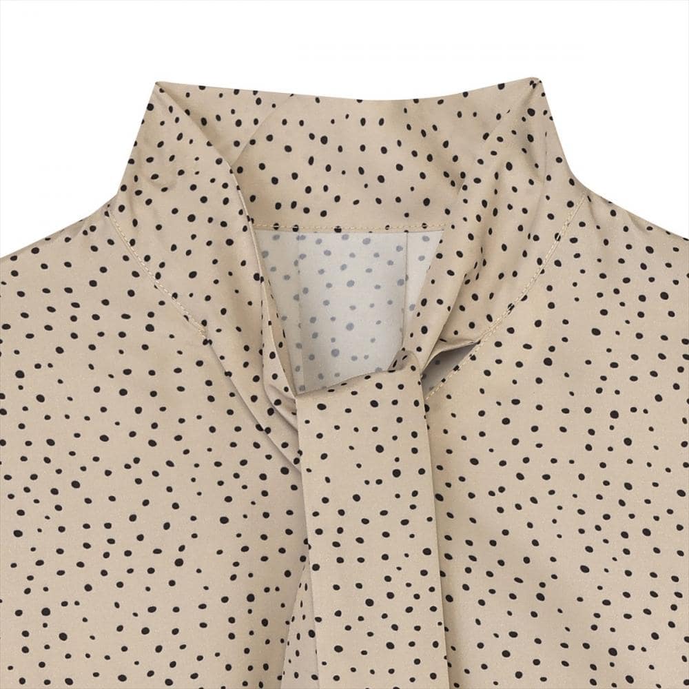 ボウタイ プリント ブラウス 長袖 レディース