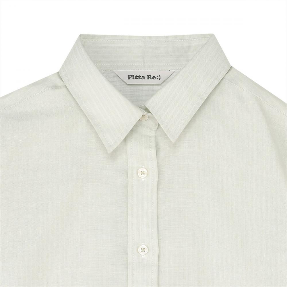 【Pitta Re:)】ふわっとガーゼシャツ レギュラーシルエット 七分袖 綿100% レディース カジュアルシャツ