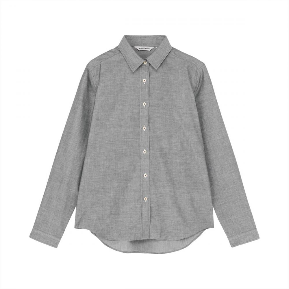 【Pitta Re:)】 Wガーゼ レギュラーシャツ 長袖 綿100% レディース カジュアルシャツ