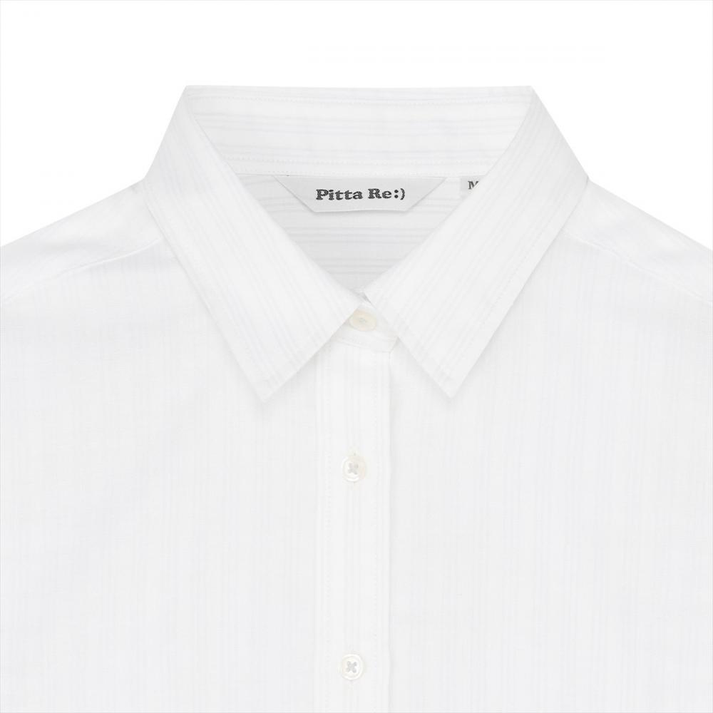 【Pitta Re:)】 Wガーゼ レギュラーシャツ 長袖 綿100% レディース カジュアルシャツ