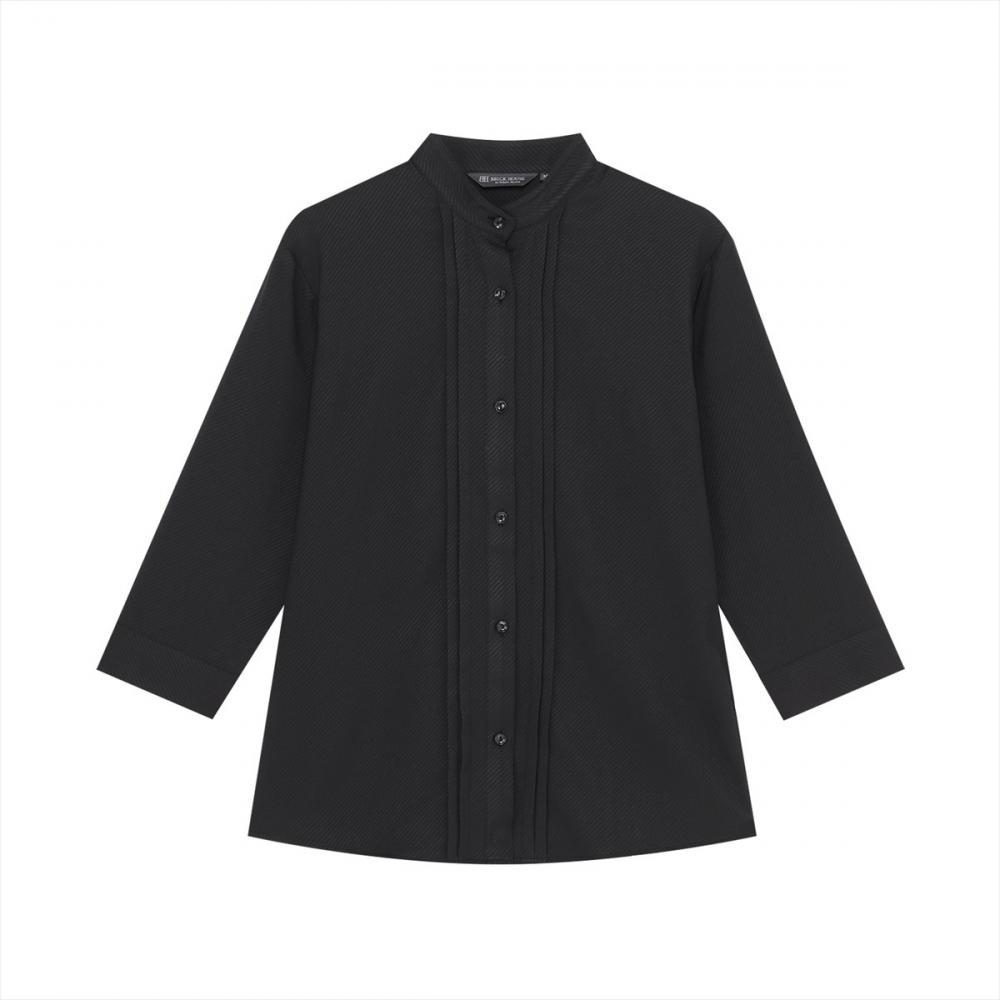 【COFREX】 スタンド タック ブラウス 七分袖 レディースデザインシャツ