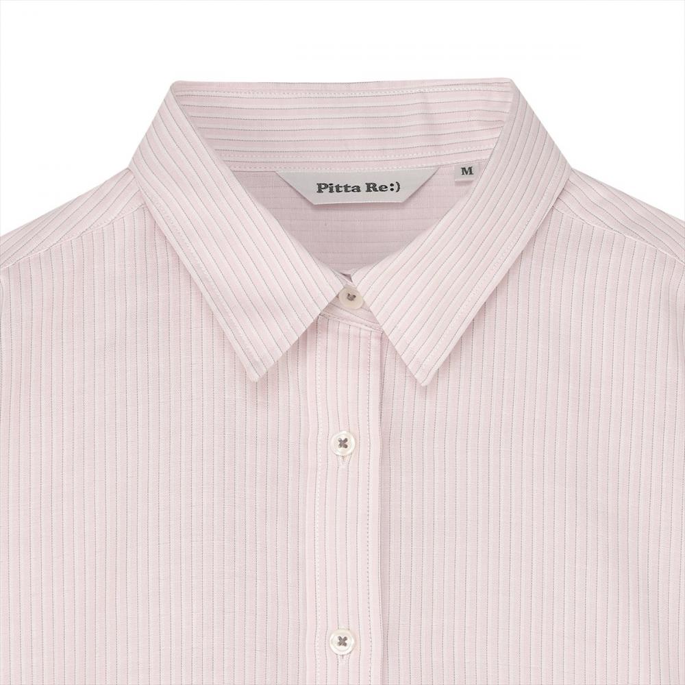 【Pitta Re:)】ふわっとガーゼシャツ レギュラーシルエット 七分袖 綿100% レディース カジュアルシャツ