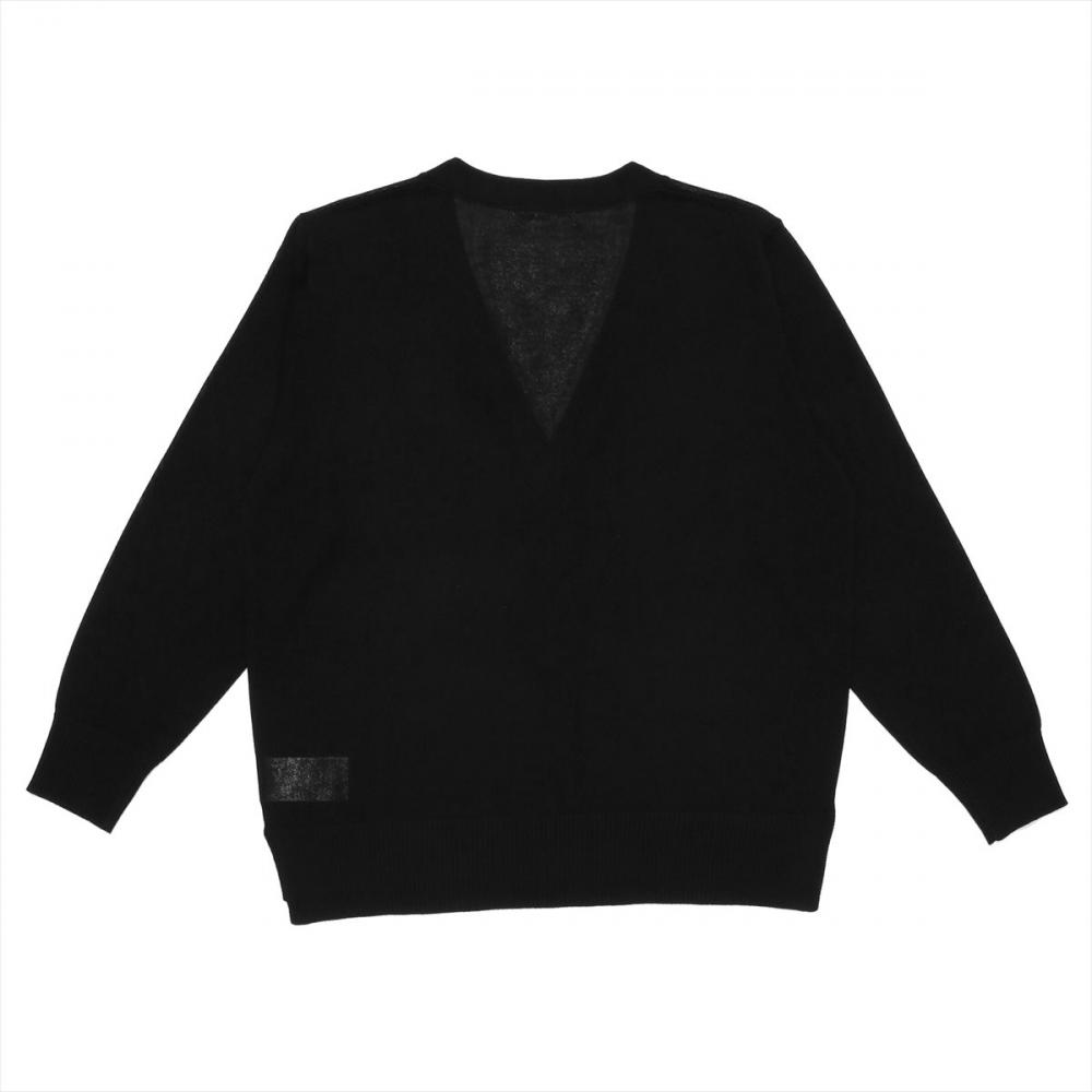 ニット Vネック裾スリットカーディガン ブラック レディース(M ブラック): 東京シャツ公式通販｜ノーアイロン形態安定ビジネスワイシャツ専門店