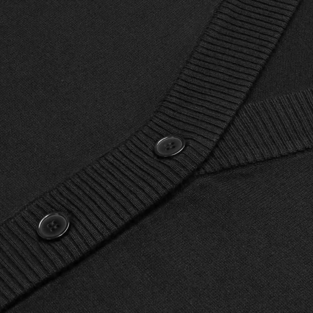 ニット 裾丸Ｖカーディガン ブラック レディース