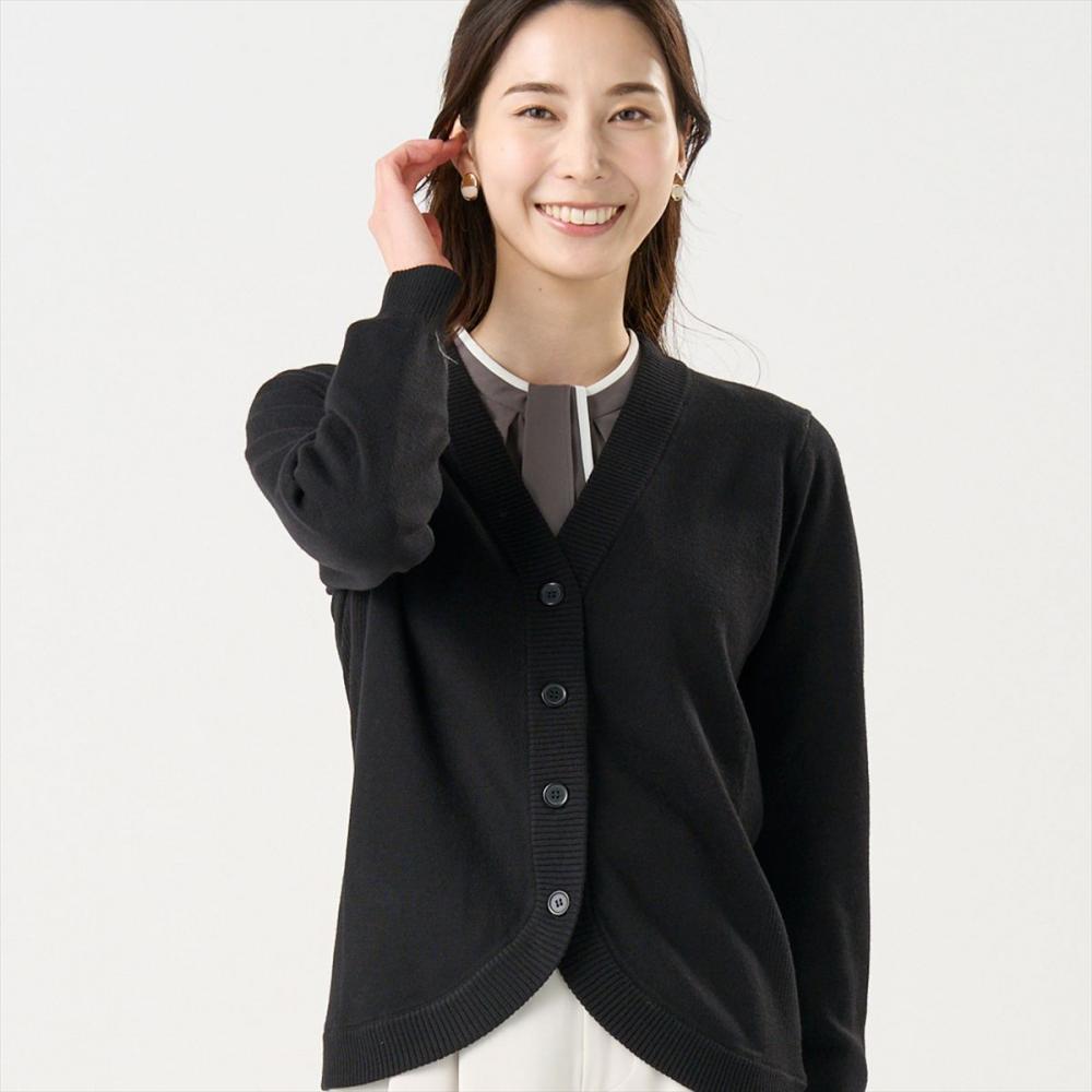ニット 裾丸Ｖネック カーディガン レディース