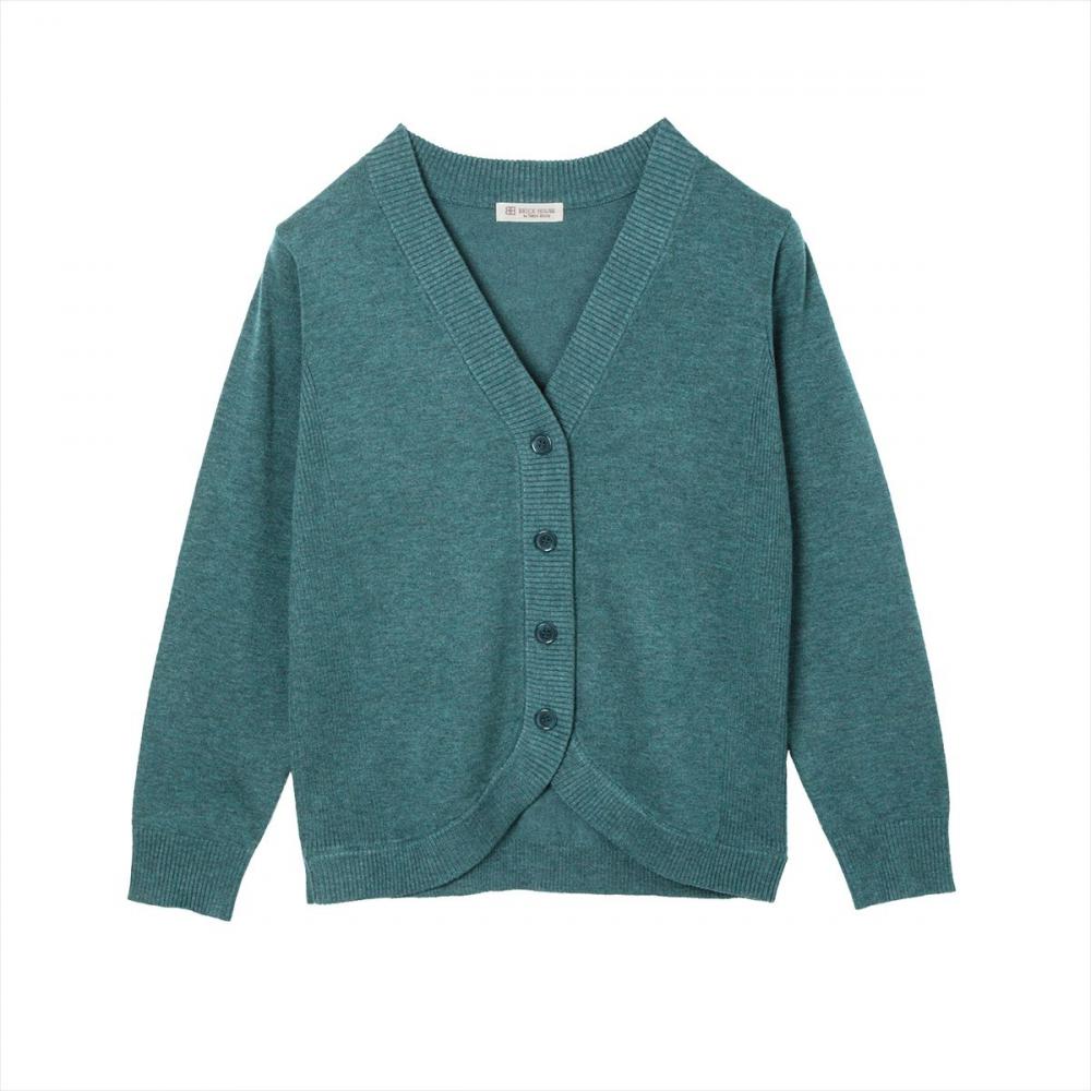 ニット 裾丸Ｖネック カーディガン レディース