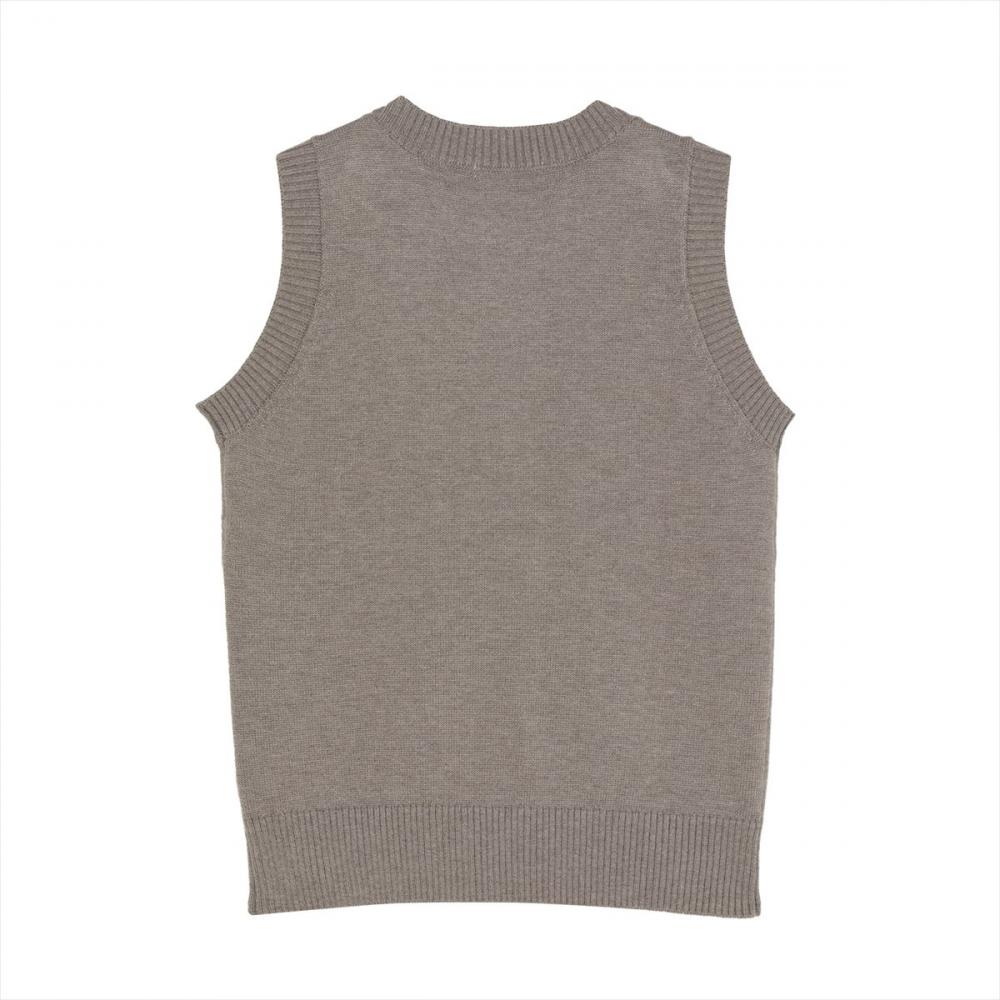 ニット アンチピリング ボートネック ベスト レディース