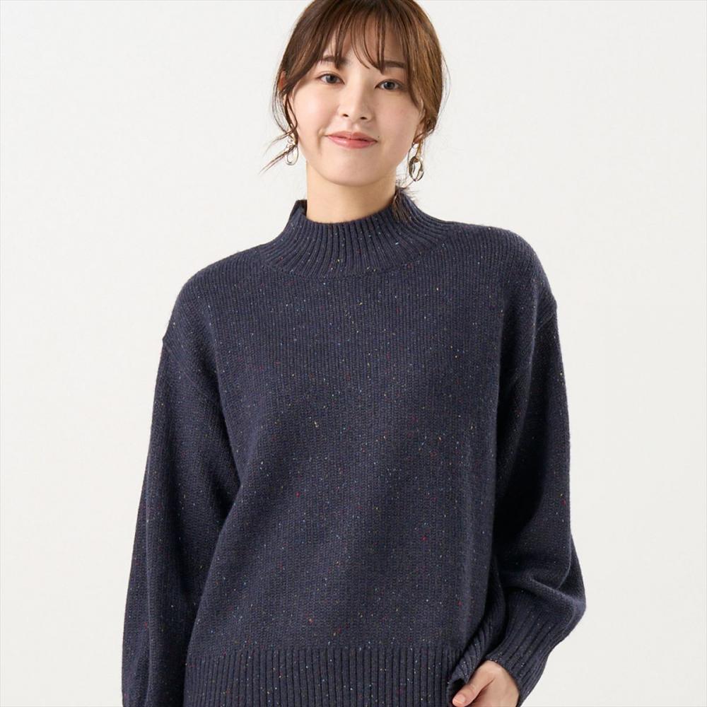 【Pitta Re:)】 ニット 畦ハイネック プルオーバー レディース