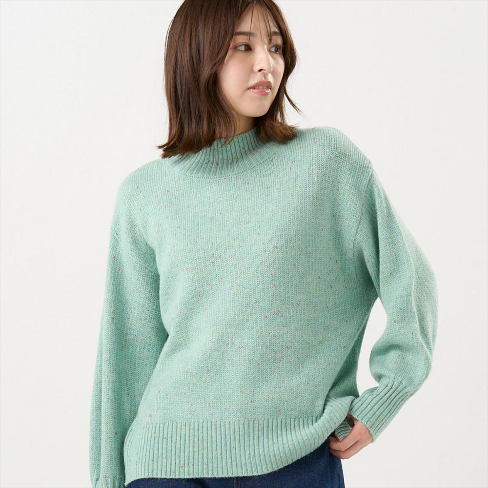 【Pitta Re:)】 ニット 畦ハイネック プルオーバー レディース