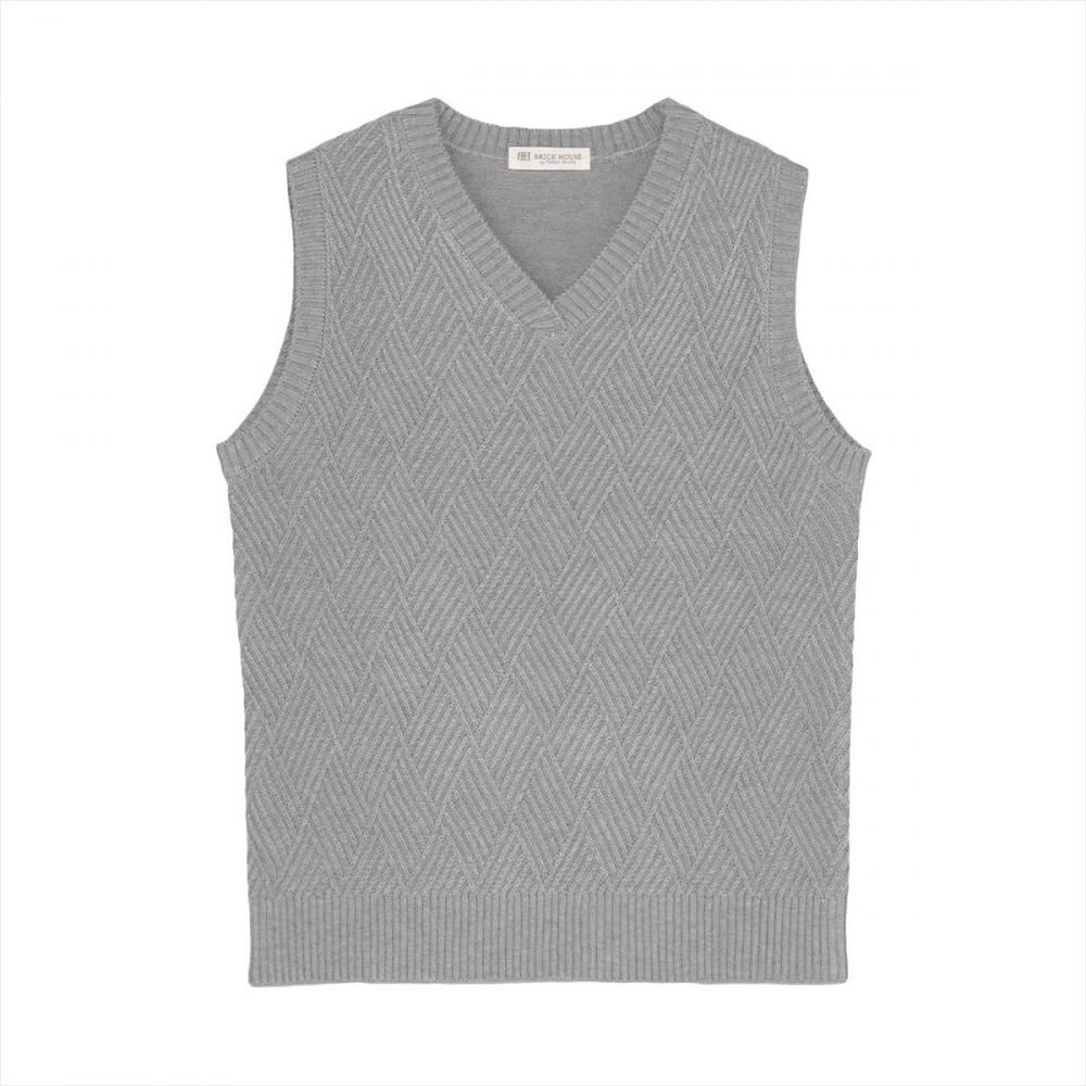 ニット アンチピリング Vネック ベスト レディース