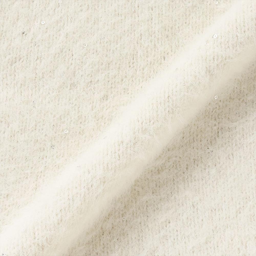【Pitta Re:)】 ニット スパンコール クルーネック カーディガン レディース