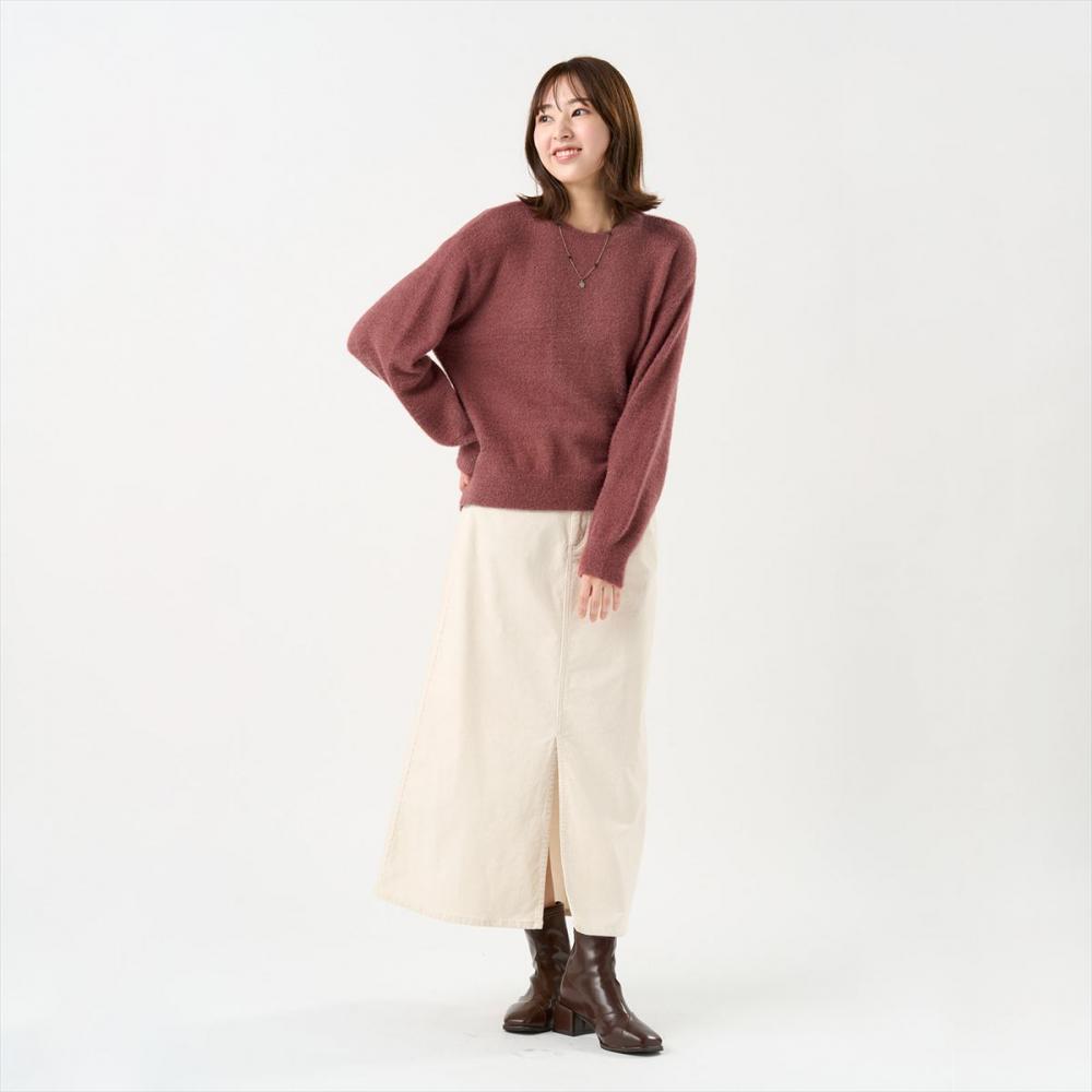 【Pitta Re:)】 ニット ラメフェザー プルオーバー レディース