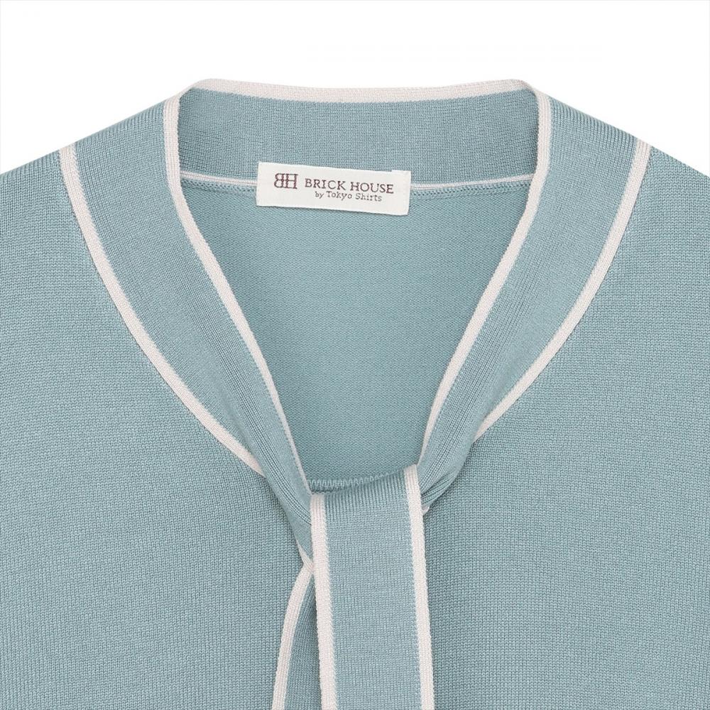 ニット ボウタイ プルオーバー レディース