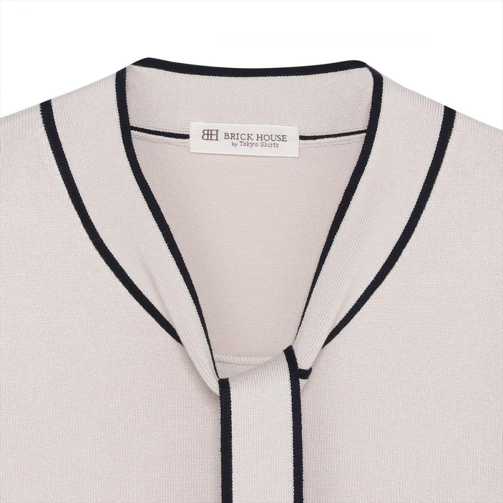 ニット ボウタイ プルオーバー レディース