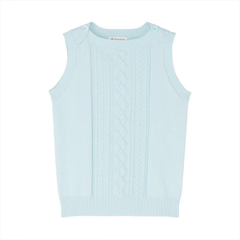 ニット ボートネック ベスト レディース