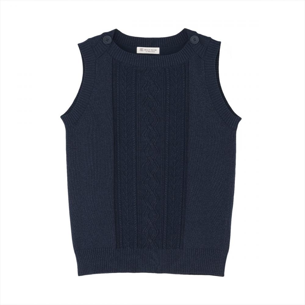 ニット ボートネック ベスト レディース