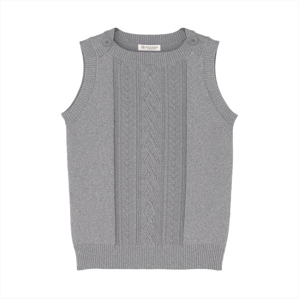 ニット ボートネック ベスト レディース