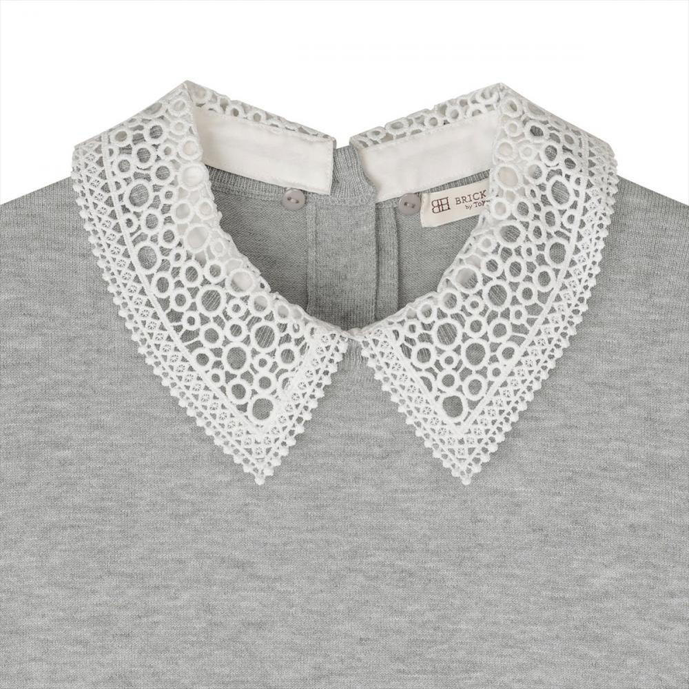 ニット レース衿付き プルオーバー レディース