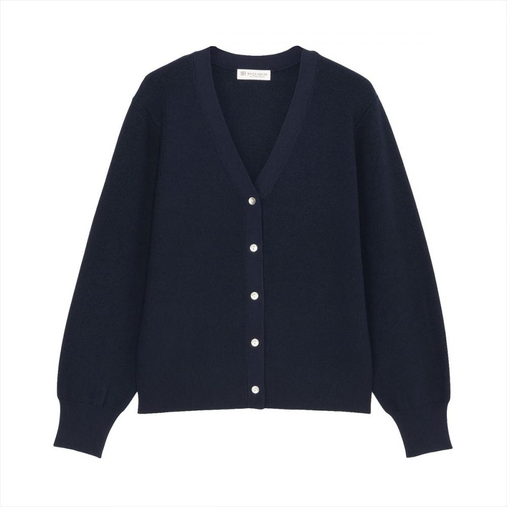 ニット 畦編み Ｖネック カーディガン レディース