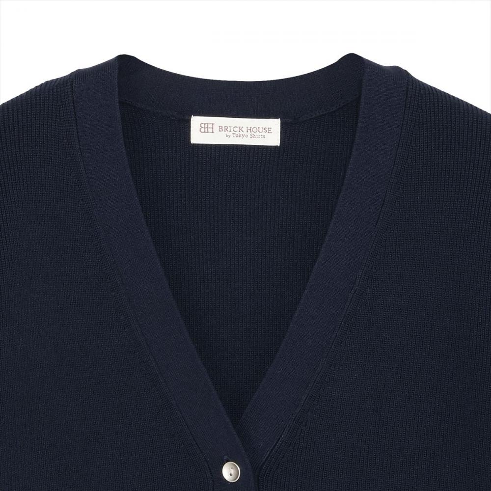 ニット 畦編み Ｖネック カーディガン レディース