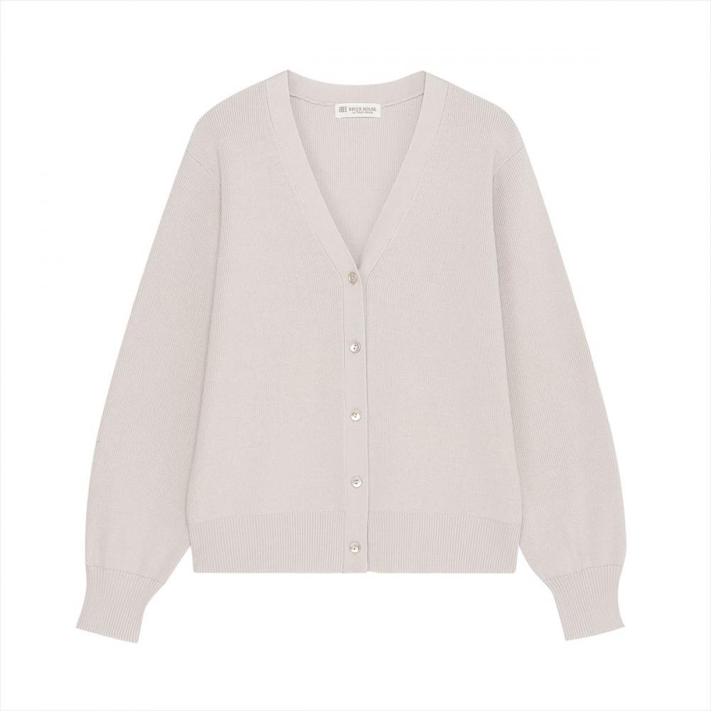 ニット 畦編み Ｖネック カーディガン レディース