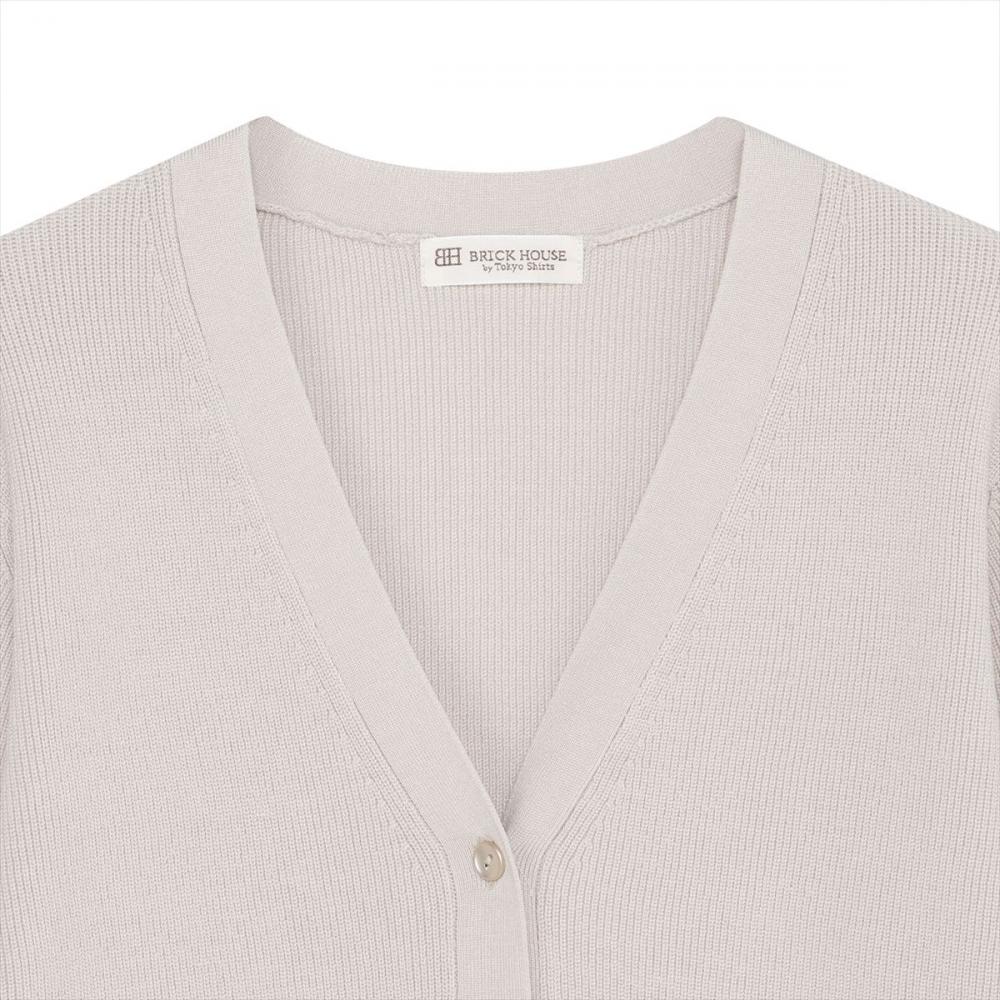 ニット 畦編み Ｖネック カーディガン レディース