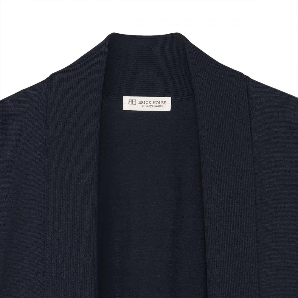 ニット ドライレーヨン 前立てリブ トッパーカーディガン レディース