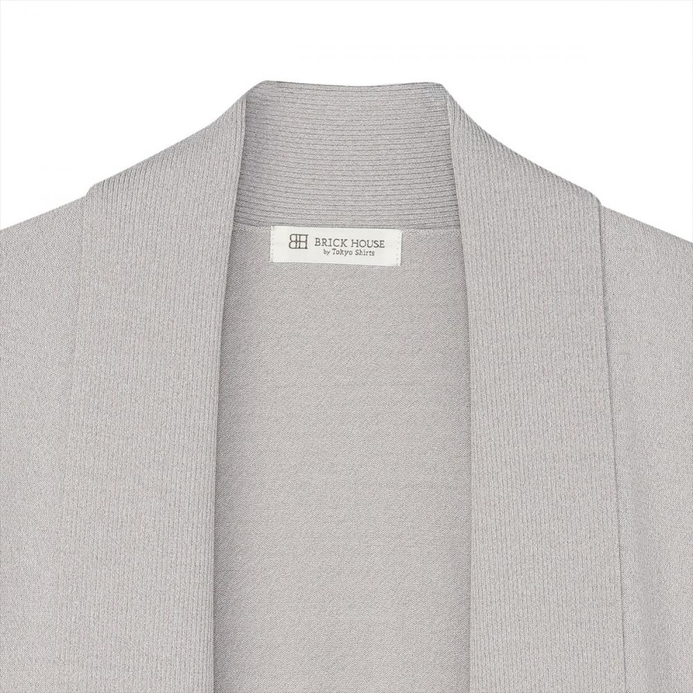 ニット ドライレーヨン 前立てリブ トッパーカーディガン レディース