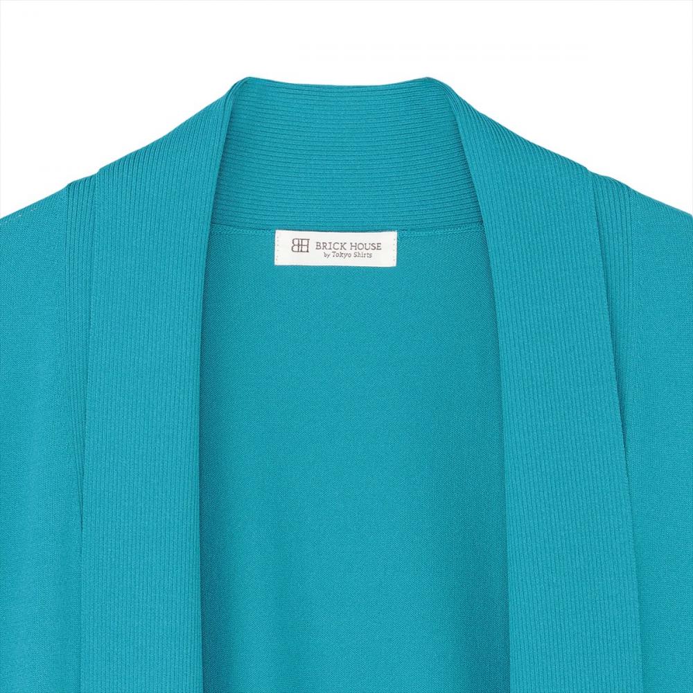 ニット ドライレーヨン 前立てリブ トッパーカーディガン レディース