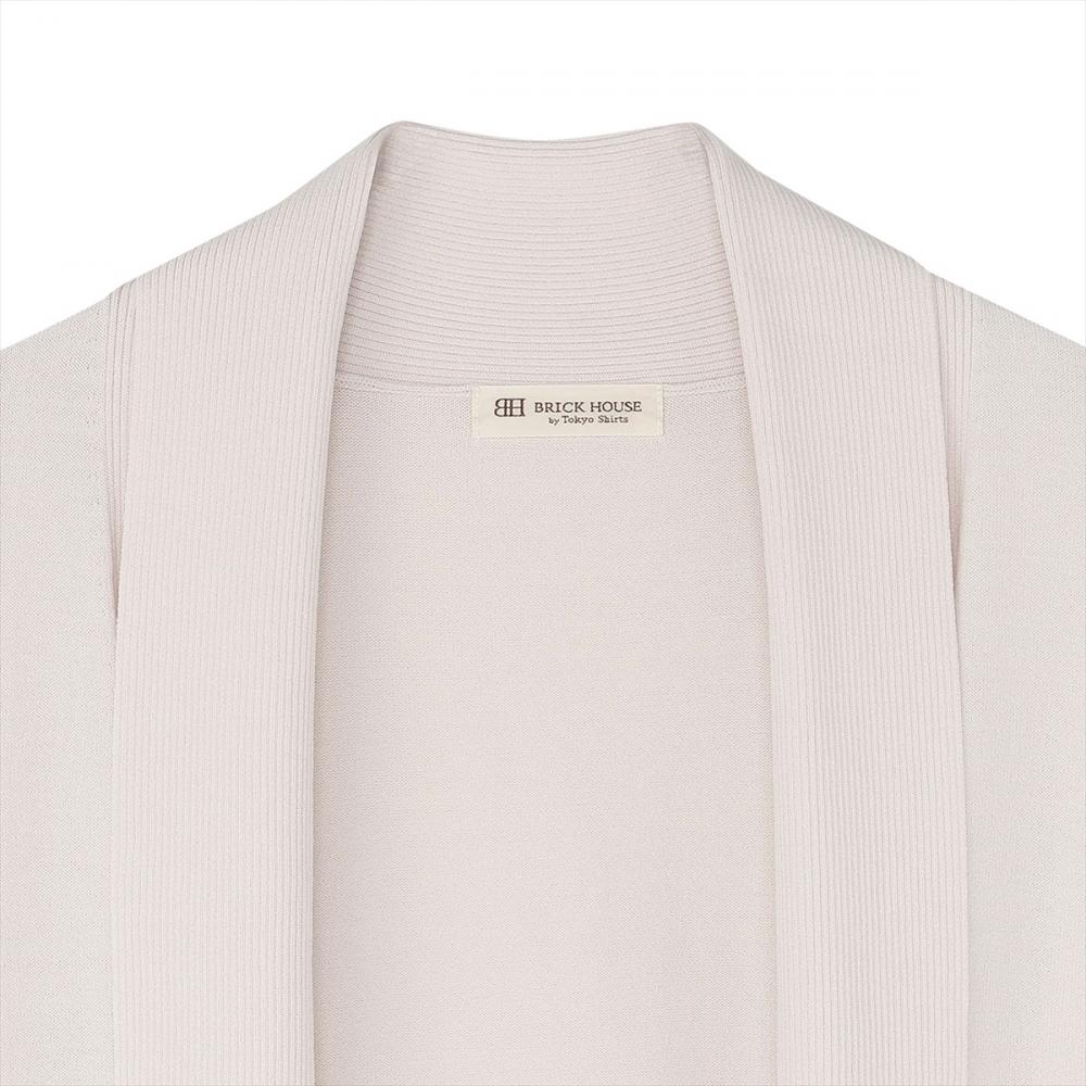 ニット ドライレーヨン 前立てリブ トッパーカーディガン レディース