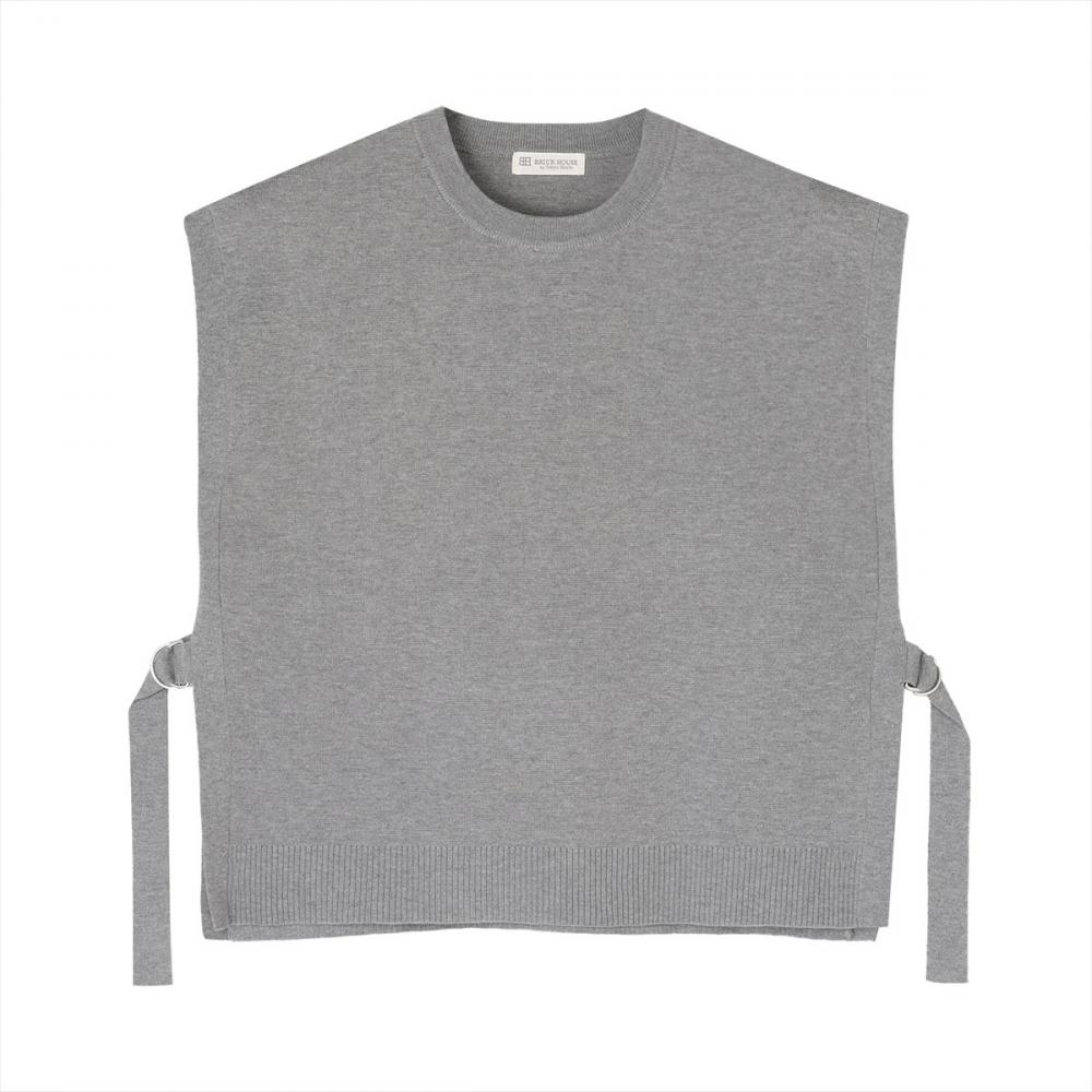 ニット ミラノリブ Ｄカンベルト付 ベスト レディース