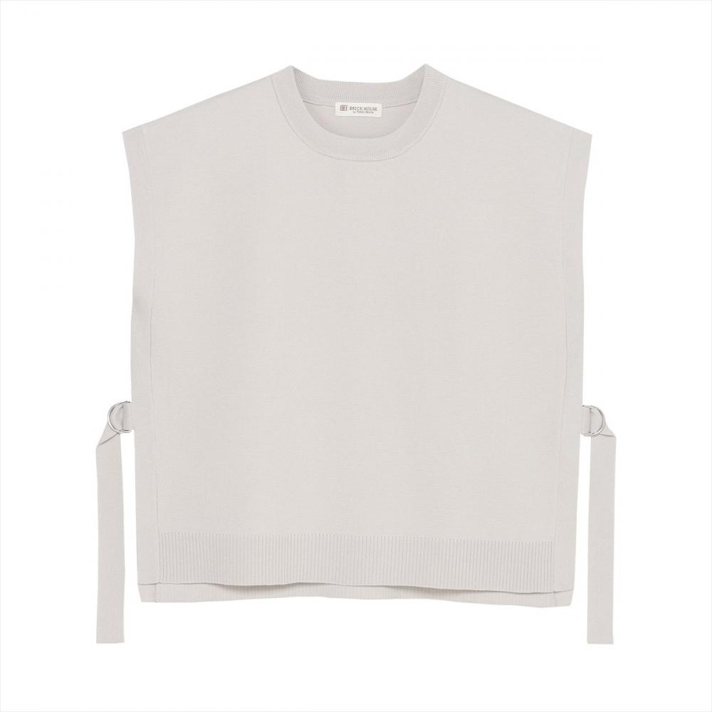 ニット ミラノリブ Ｄカンベルト付 ベスト レディース