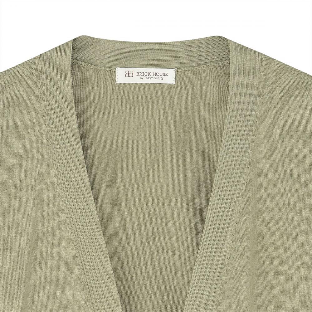 ニット ドライレーヨン ミドル丈 トッパーカーディガン レディース