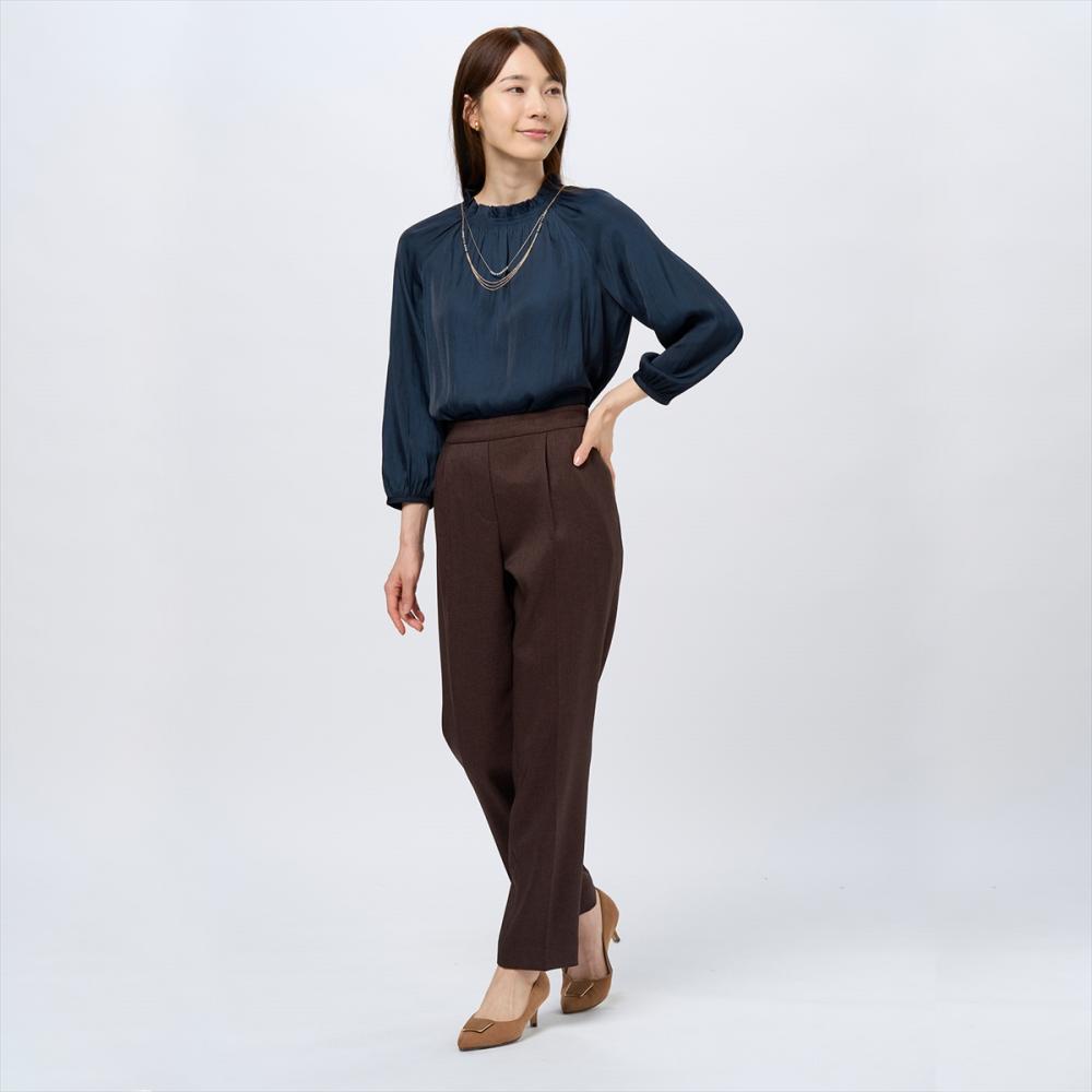 テーパードパンツ ウーリッシュ素材 レディース