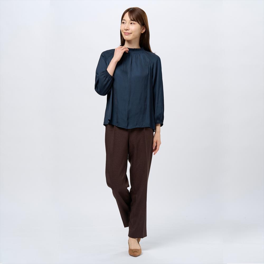テーパードパンツ ウーリッシュ素材 レディース