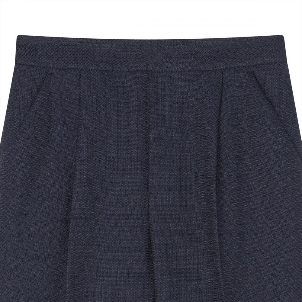 ボトムス ブッチャー織 セミワイド パンツ セットアップ可能 レディース