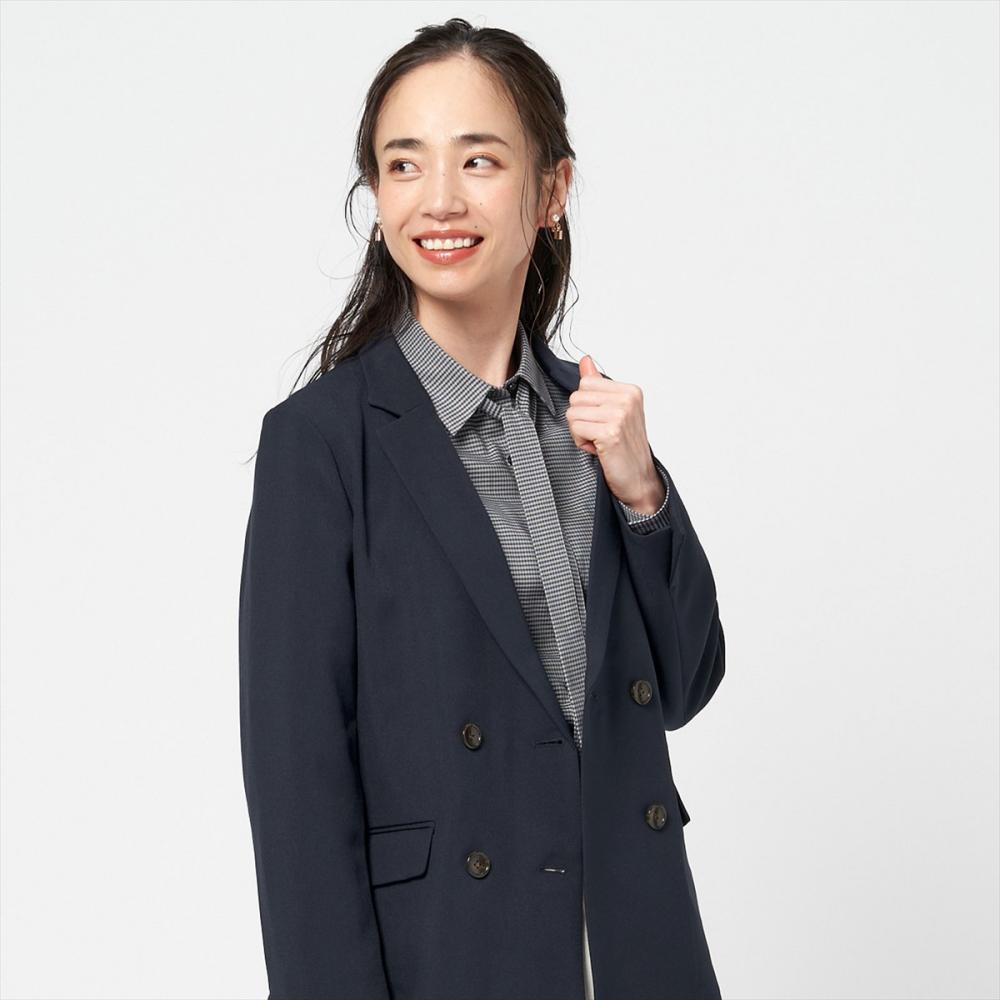 レディース テーラードジャケット ネイビー系 M ブルー 東京シャツ公式通販 ノーアイロン形態安定ビジネスワイシャツ専門店