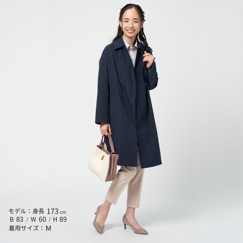 トレンチコート UNIQLO ネイビー - アウター