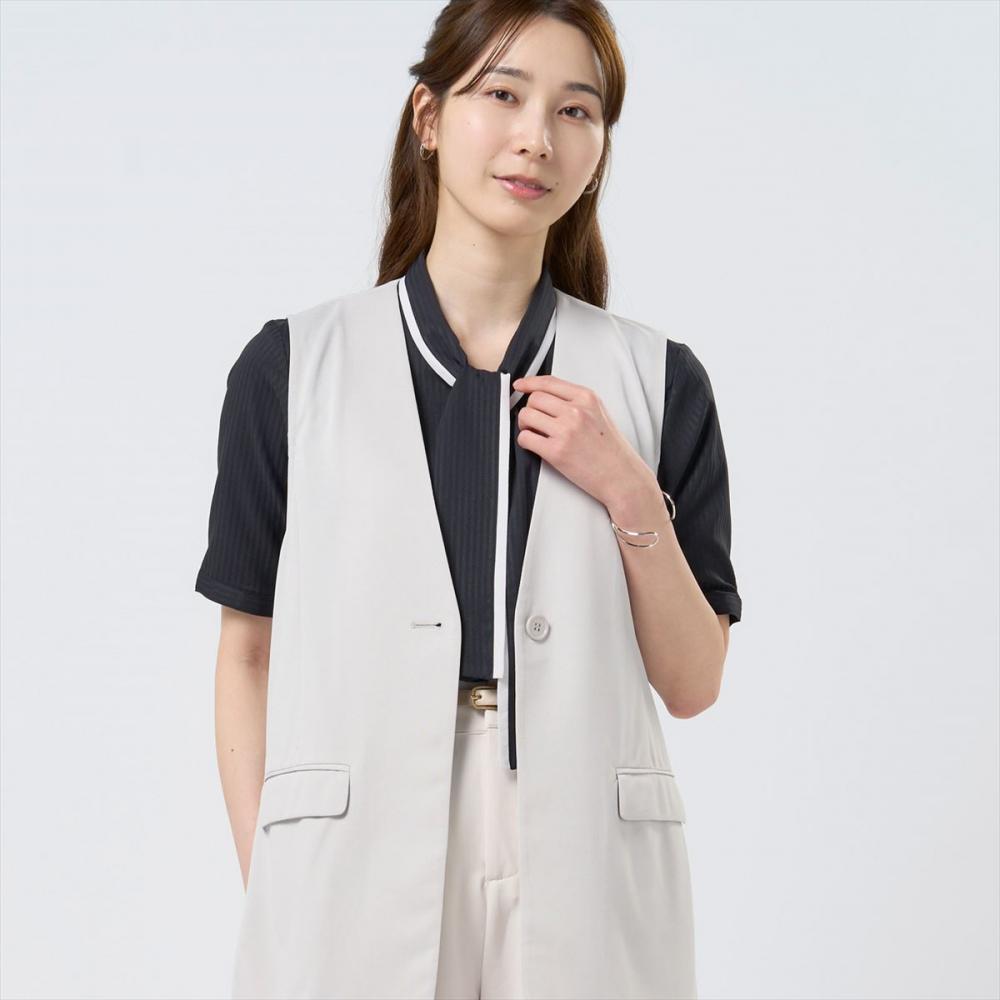 リネンライク ジャージージレ レディース