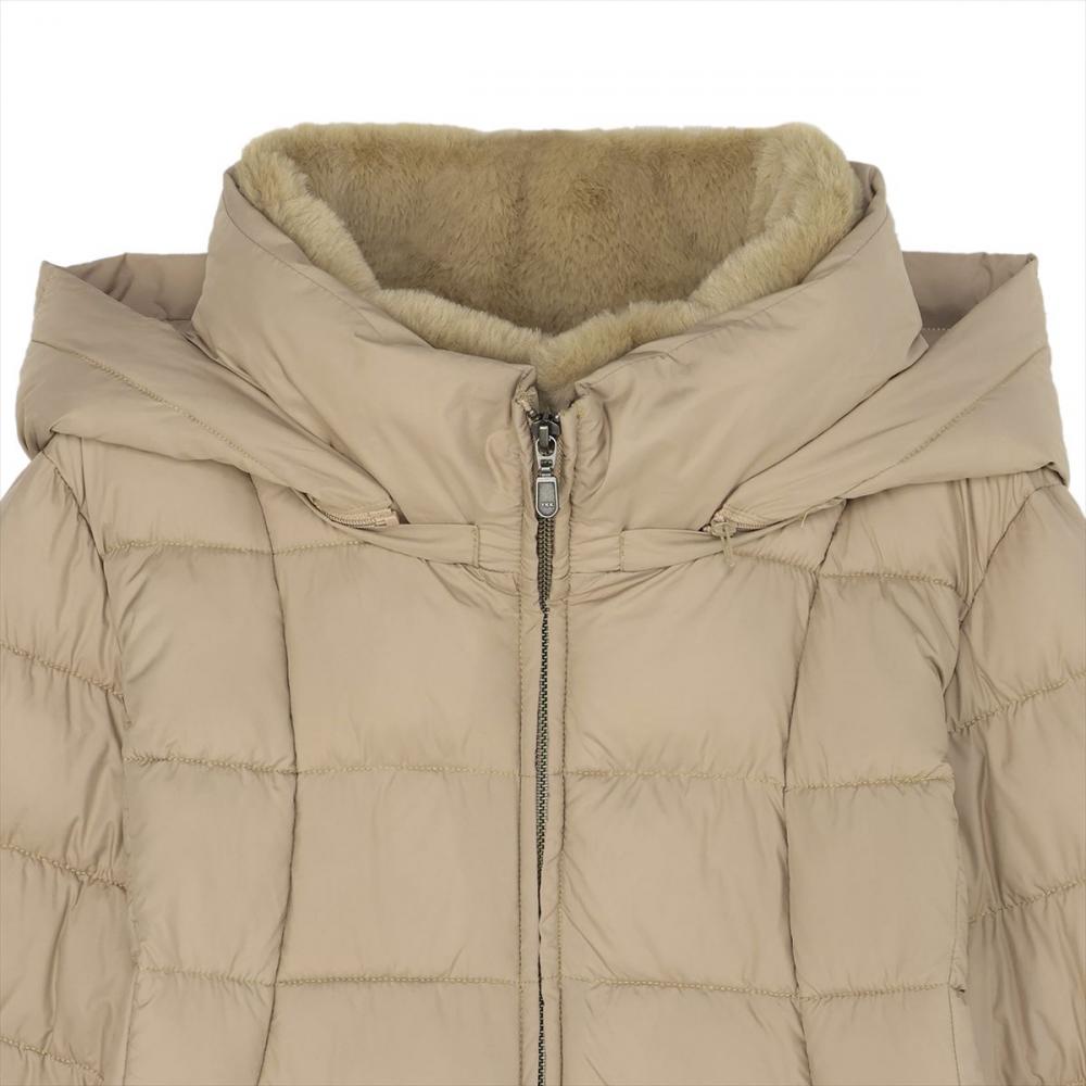 アウター ファイバーダウン コート レディース