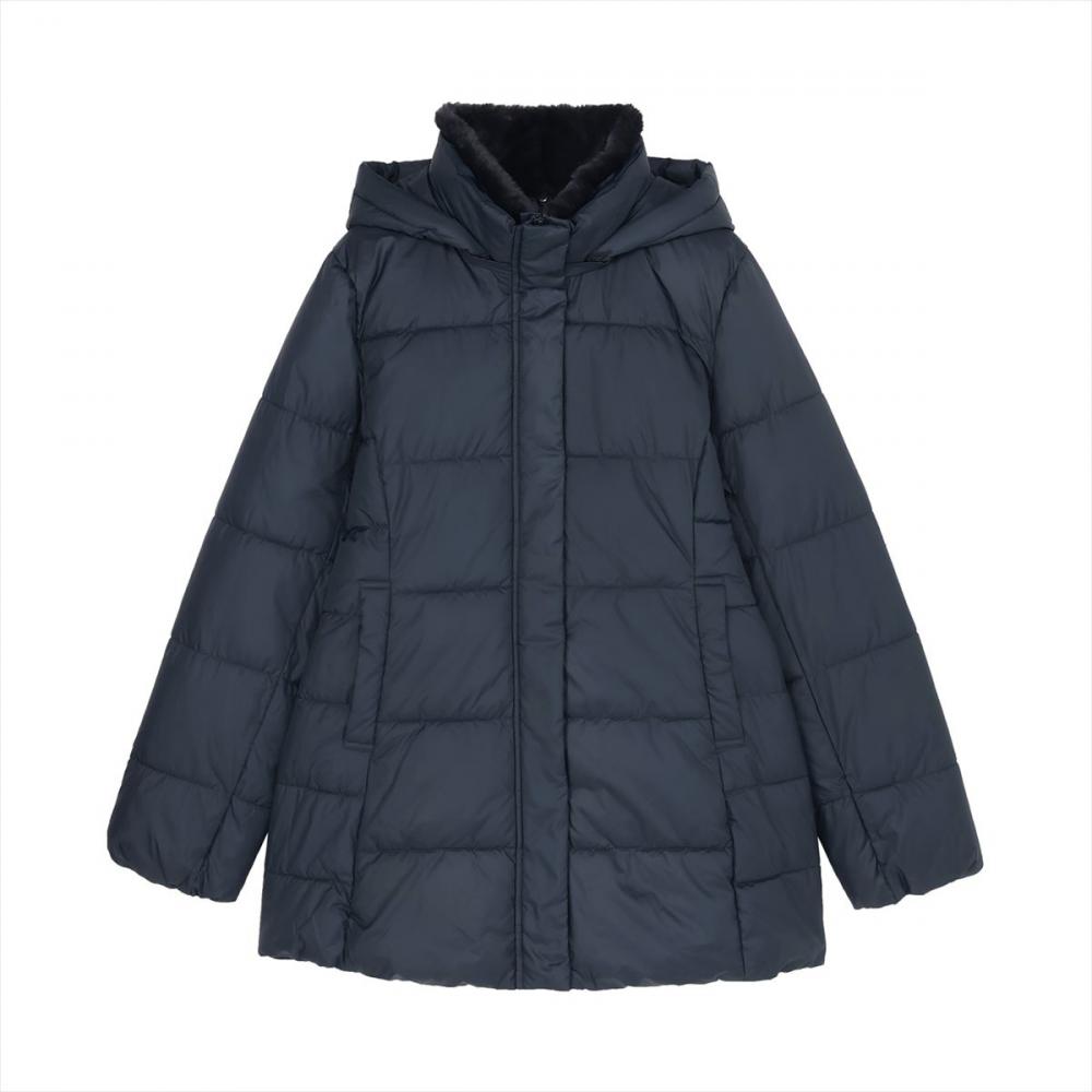 アウター ファイバーダウン ハーフコート レディース
