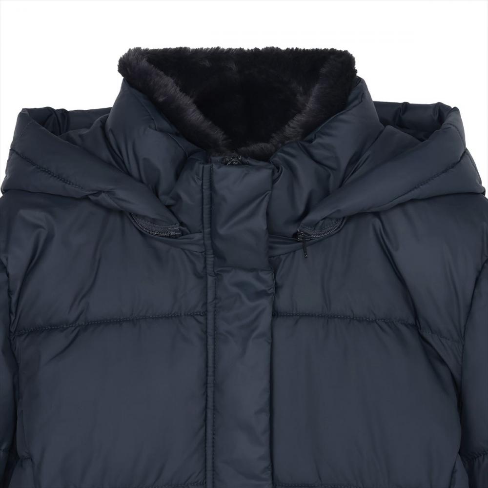 アウター ファイバーダウン ハーフコート レディース