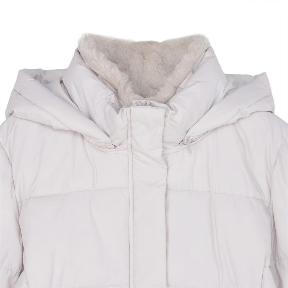 アウター ファイバーダウン ハーフコート レディース