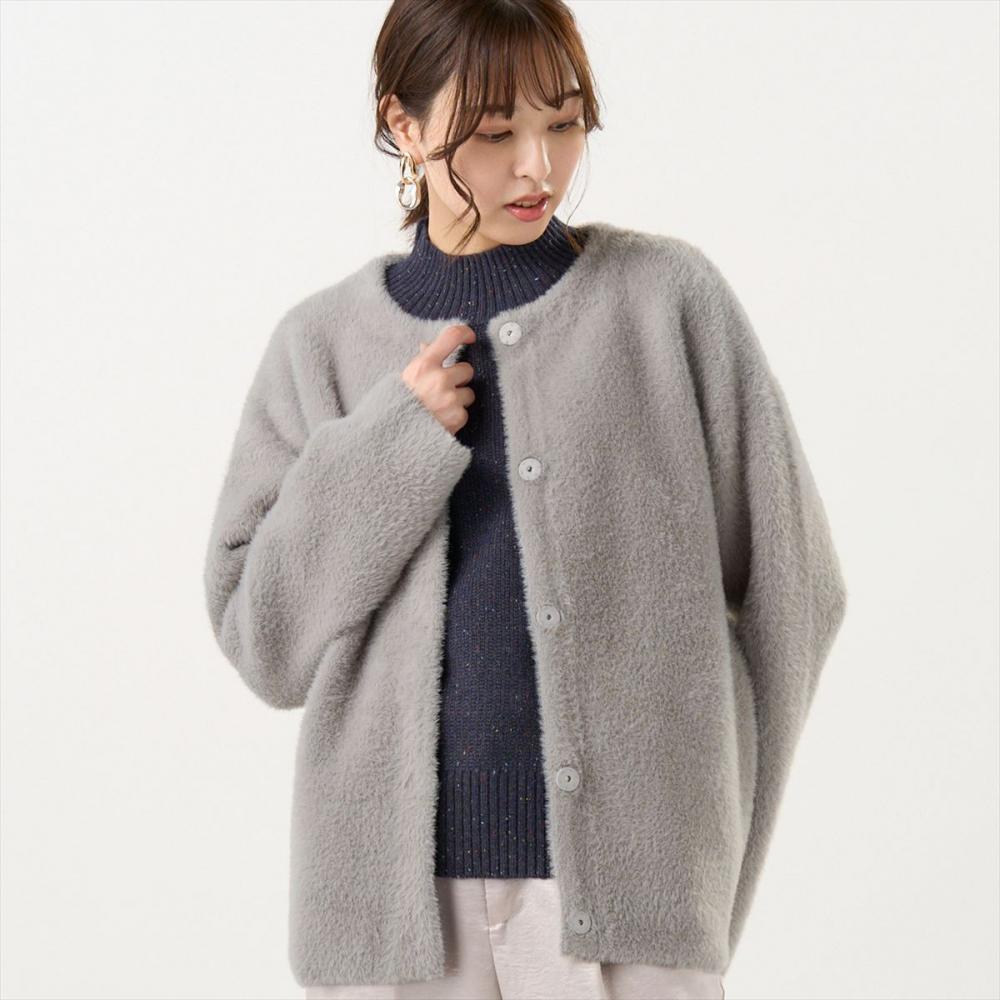 アウター Wフェイス ニット ジャケット レディース