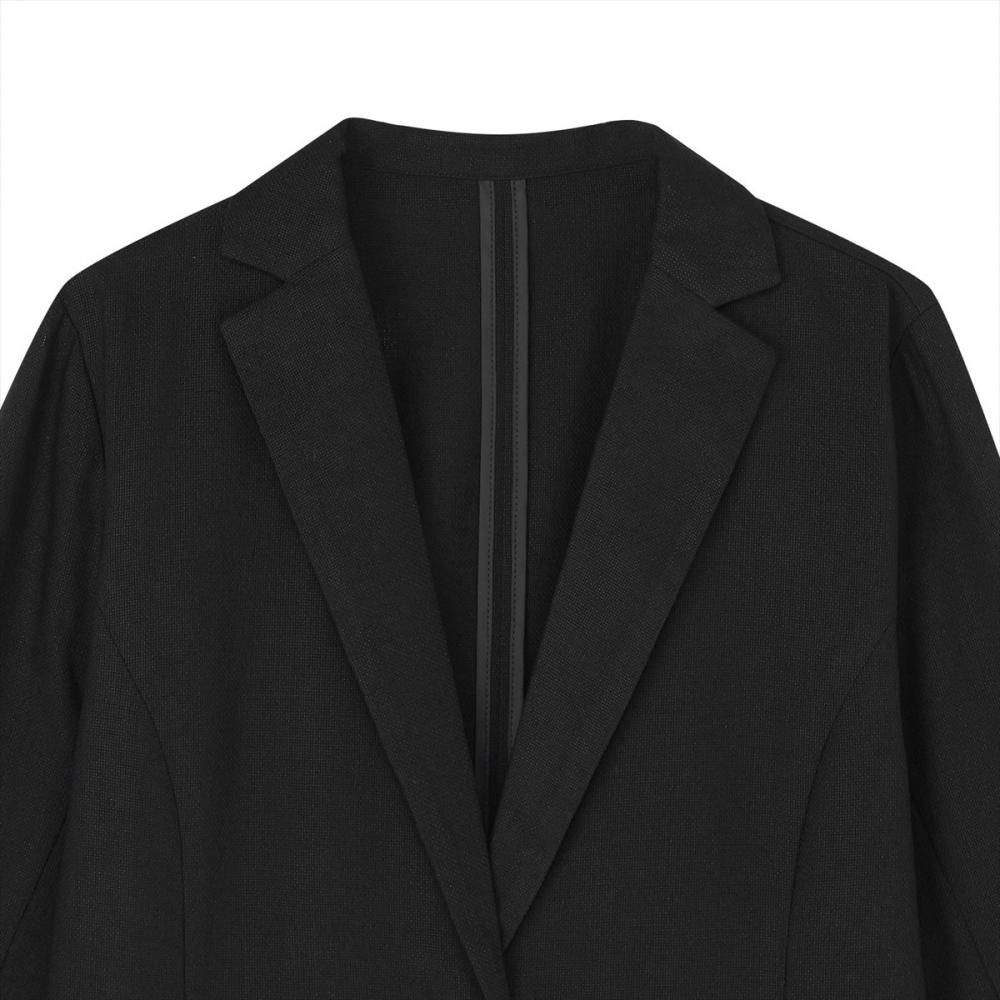 アウター カラミ織 ジャケット 七分袖 レディース