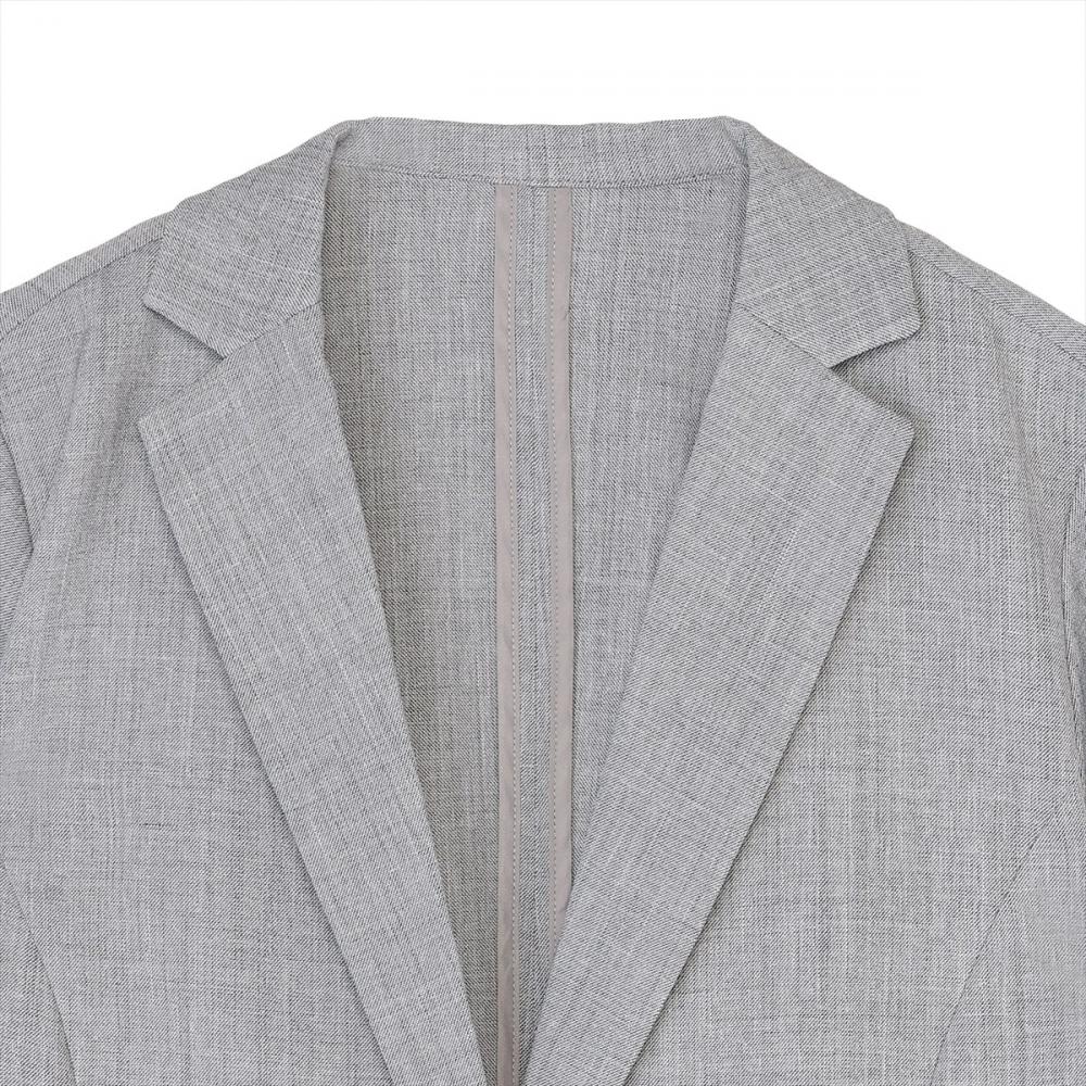 アウター 麻調ジャケット 七分袖 レディース