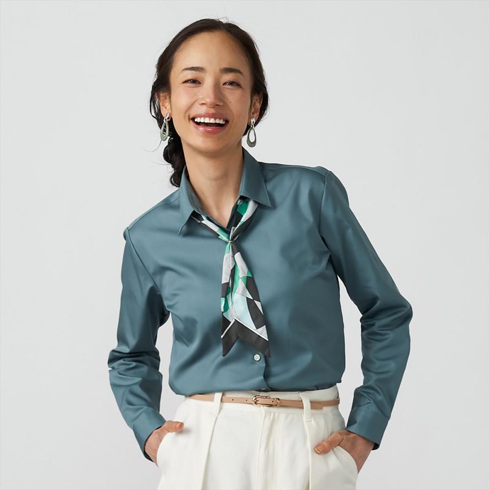 スカーフ リング付き グリーン系 レディース(K60 グリーン): 東京シャツ公式通販｜ノーアイロン形態安定ビジネスワイシャツ専門店