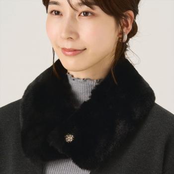 アンテプリマバスクハットパンダモチーフエコファー帽子暖かUV黒 ファッション