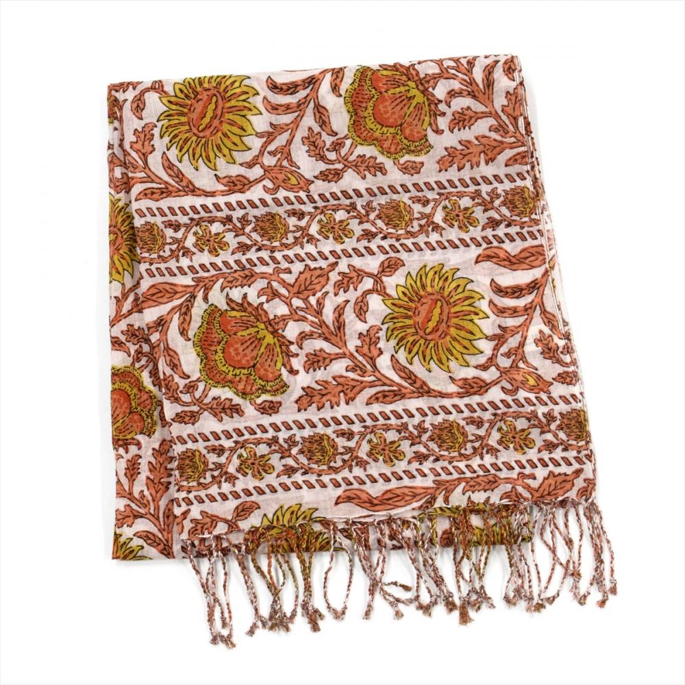 フラワーライン ストール レディース